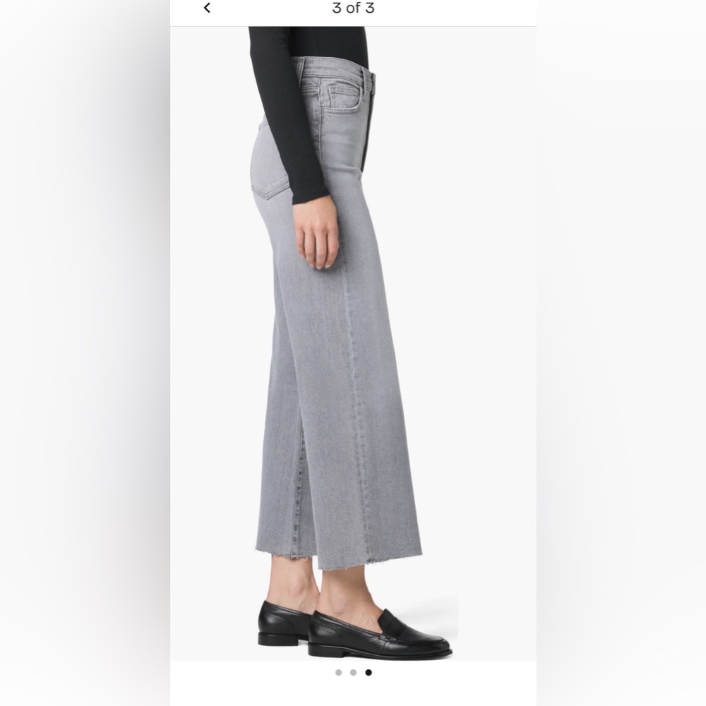 Joes High-Rise Wide Leg Jeans in Light Gray - Picture 2 of 4